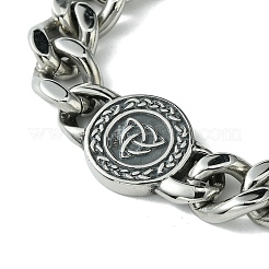 304 нержавеющая сталь парусный узел кубинские цепи для женщин мужчин BJEW-C063-02AS