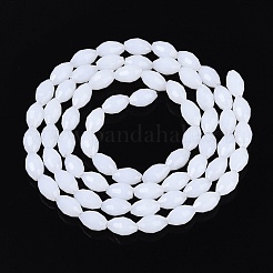 Abalorios de vidrio jade de imitación hebras&nbsp;GLAA-N071-01A-B01