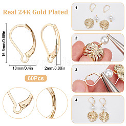 60 шт. фурнитура для сережек из нержавеющей стали 304 STAS-SC0004-61