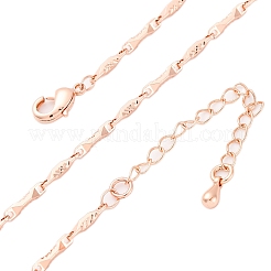 Ожерелья из латунных витых звеньев цепи NJEW-D302-63RG