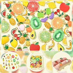 54шт 27 стиля светлые позолоченные подвески из сплава с эмалью&nbsp;ENAM-YW0005-14