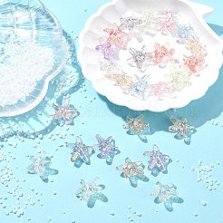 100 шт. Прозрачные акриловые бусины&nbsp;MACR-CJ0002-24