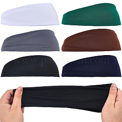 6 шт. 6-цветная широкая повязка на голову для спорта&nbsp;AJEW-CN0005-07A