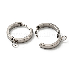 Фурнитура для сережек-колец huggie hoop из нержавеющей стали 201 STAS-A167-01O-P