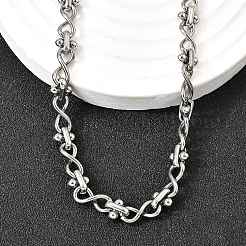 Овальные цепочки-цепочки из нержавеющей стали 304 с бесконечным звеном для женщин и мужчин NJEW-K249-20B-P