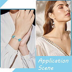 100 шт. нити синтетических бирюзовых бусин 2 цветов G-SC0002-84