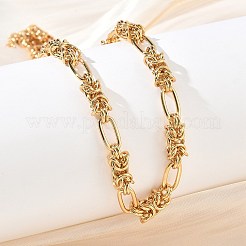 Colliers à maillons byzantins en acier inoxydable 304 de 6 mm pour femmes&nbsp;NJEW-G201-05G