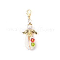 Pendentif en plastique ABS imitation perle décorations&nbsp;HJEW-JM03694-02