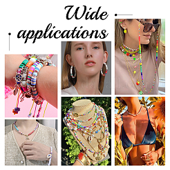 10 нить плоских круглых бусин из полимерной глины ручной работы&nbsp;CLAY-PH0001-44L