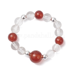 5 шт. кольца из натурального кварца класса А&nbsp;RJEW-TA00223