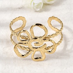 Стильные браслеты-манжеты из нержавеющей стали 304&nbsp;BJEW-K302-01C-G