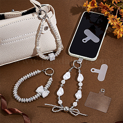 Бусины из стразов и АБС-пластика&nbsp;AJEW-GA0008-32B