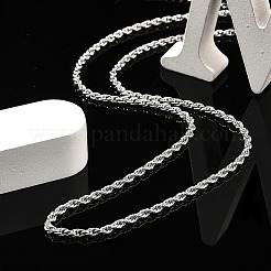 Ожерелья из латунной веревки толщиной 3 мм для мужчин и женщин NJEW-G160-10P