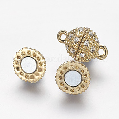 Магнитные застежки из сплава горного хрусталя с петлями&nbsp;X-RB-H116-2-G