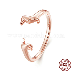 Колбаса собака 925 стерлингового серебра регулируемые манжеты кольца для женщин FS-WGC2F42-02