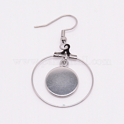 Acciaio inox orecchini pendenti&nbsp;STAS-WH0015-38P