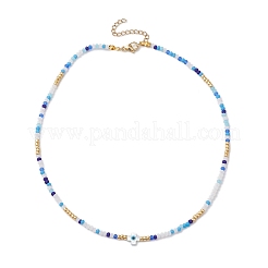 Стекло бисера ожерелья&nbsp;NJEW-JN04896-01