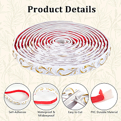 1 рулон самоклеящейся гибкой плинтусной отделки из ПВХ&nbsp;FIND-CP0002-10B