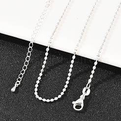 Латунные цепочки с шариками толщиной 2 мм для мужчин и женщин&nbsp;NJEW-L012-04S