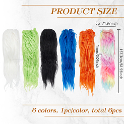 Ткань из искусственного меха с имитацией волос DIY-WH0581-02B