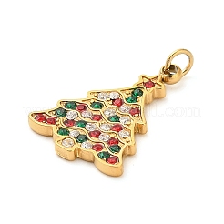 Подвески со стразами из нержавеющей стали 304 FIND-I062-01G-01