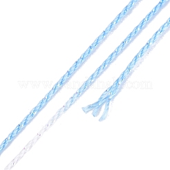 メタリック糸入りの9本撚りナイロン弦5巻  ライトスカイブルー  0.5mm  約98.43ヤード（90m）/ロール&nbsp;OCOR-Q062-01C