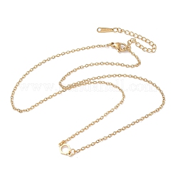 Ожерелья с подвесками из нержавеющей стали 304 с химическим символом NJEW-Z073-03G-01