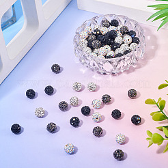 100 шт. 5 вида бусин из полимерной глины со стразами&nbsp;RB-TA0001-22A