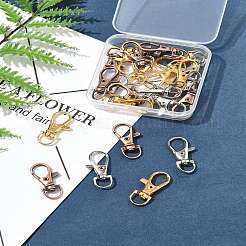 24 шт. двухцветные поворотные карабины-лобстеры из сплава FIND-FS0003-73