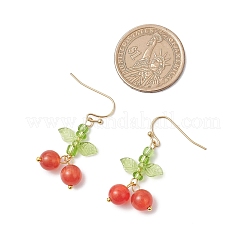 6 пара сережек-подвесок «кошачий глаз»&nbsp;EJEW-JE06492