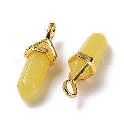 Pendentifs pointus en jade citron naturel&nbsp;G-K329-35G