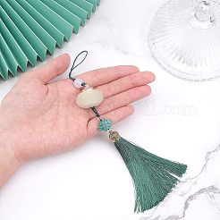 Кулон из смолы со светящимся лотосом HJEW-WH0042-56