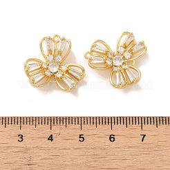 Латунные микропаве прозрачные подвески с фианитом&nbsp;KK-E098-04G