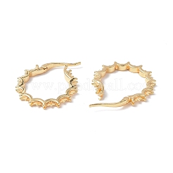 Латунная серьга-кольцо&nbsp;KK-P223-24G