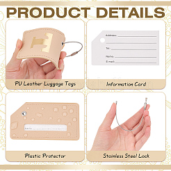 Багажная бирка из искусственной кожи&nbsp;AJEW-WH20010-81D