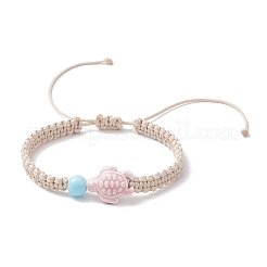 3шт регулируемые браслеты из фарфоровых бусин ручной работы для женщин BJEW-JB11970