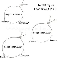 12шт 3 стиля регулируемый браслет из нержавеющей стали 304 изготовление MAK-UN0001-32