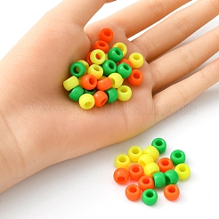 300шт 3 цвета смолы европейские бусины с большими отверстиями RESI-YW0001-35