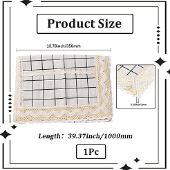 電子レンジカバー布  綿の防塵シールド  タータン模様の長方形  ナバホホワイト  1000x350x2mm&nbsp;AJEW-WH20059-20D