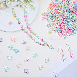 200шт гальванические непрозрачные акриловые бусины&nbsp;OACR-BM0001-01