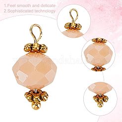 180шт 9 цвета граненые стеклянные подвески-рондели&nbsp;PALLOY-GO00008