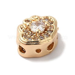 Латунные микропаве из прозрачного кубического циркония KK-G503-10G