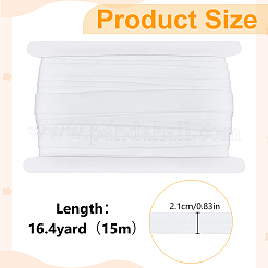Cordon/bande élastique plat en nylon de 15 m&nbsp;EC-BC0001-60B
