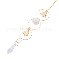 Décorations de pendentif en verre attrape-soleil sur le thème de noël&nbsp;AJEW-A037-04G