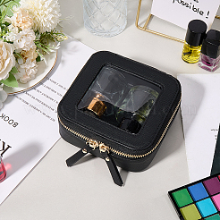 Квадратная шкатулка из искусственной кожи&nbsp;ODIS-WH20008-04C