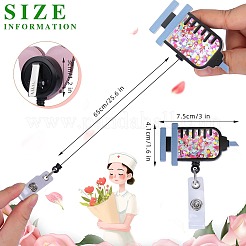 Катушка для значков из акрила и АБС-пластика с эффектом зыбучих песков и блесток AJEW-SZ0002-46D