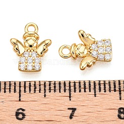 Messing micro pave klar zirkonia charme&nbsp;KK-T073-15G
