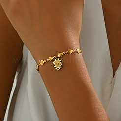 Браслеты из нержавеющей стали 201 в стиле ретро с подвесками в виде святого Бенедикта и креста GG8719