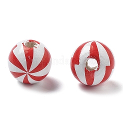 Печатные деревянные европейские бусины схима WOOD-G023-15B