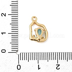 Латунь стекло кулоны KK-F916-36G